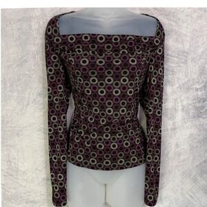 Vtg y2k 90s Allison Taylor Square Neck top Womens sz M fairy grunge going out